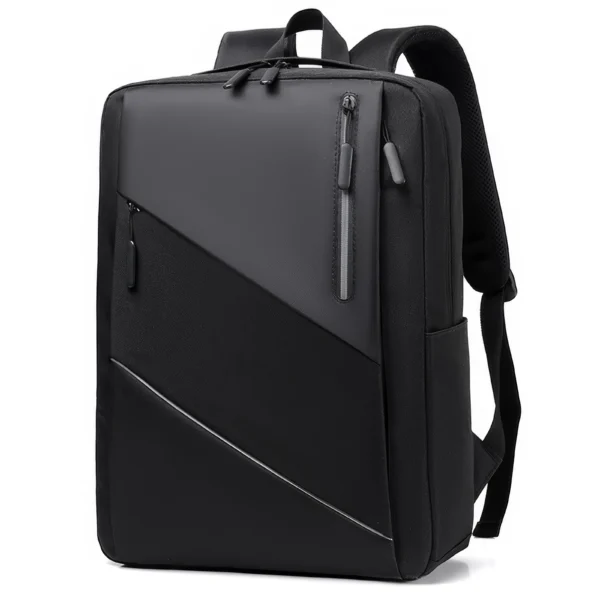 Geometric Slim Laptop Backpack – Waterproof & Urban-Ready