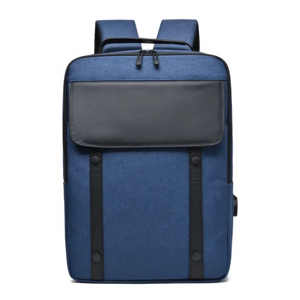 Blue Tech Backpack – Modern, Slim & USB-Ready