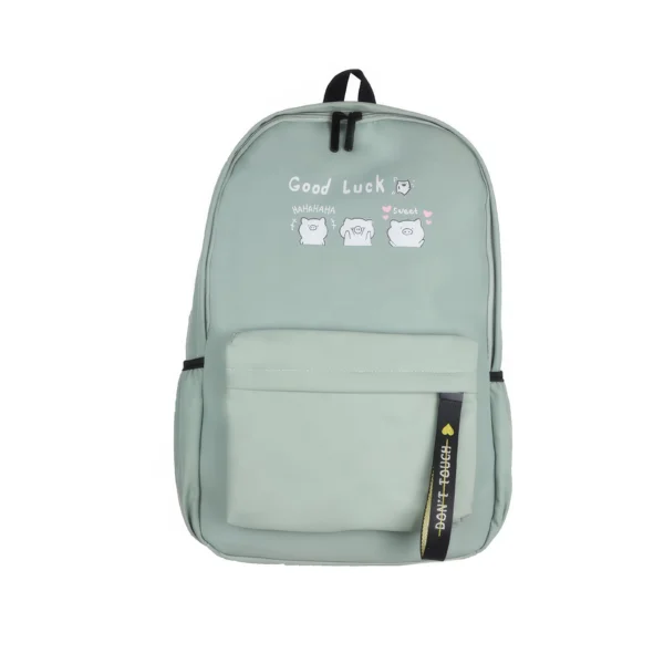 “Good Luck” Kawaii Bear Backpack – Cute, Light & Organized